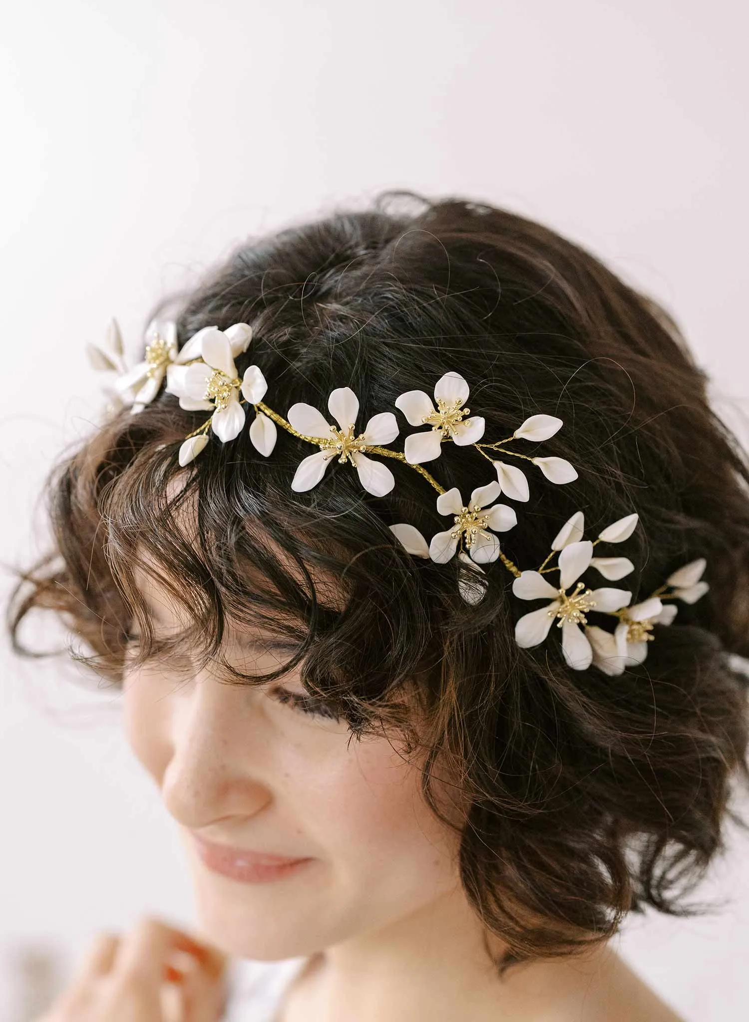 Blooming magnolia bridal hair vine - Style #2342