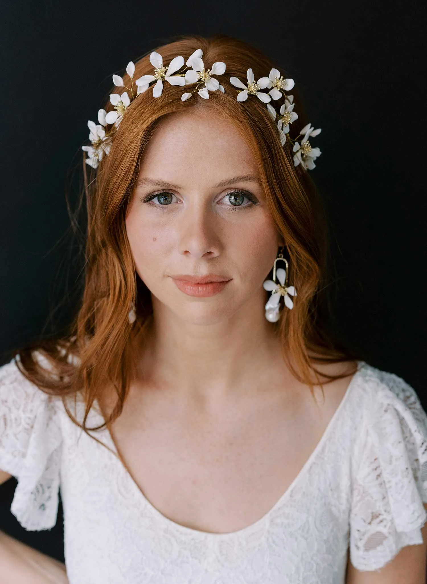 Blooming magnolia bridal hair vine - Style #2342