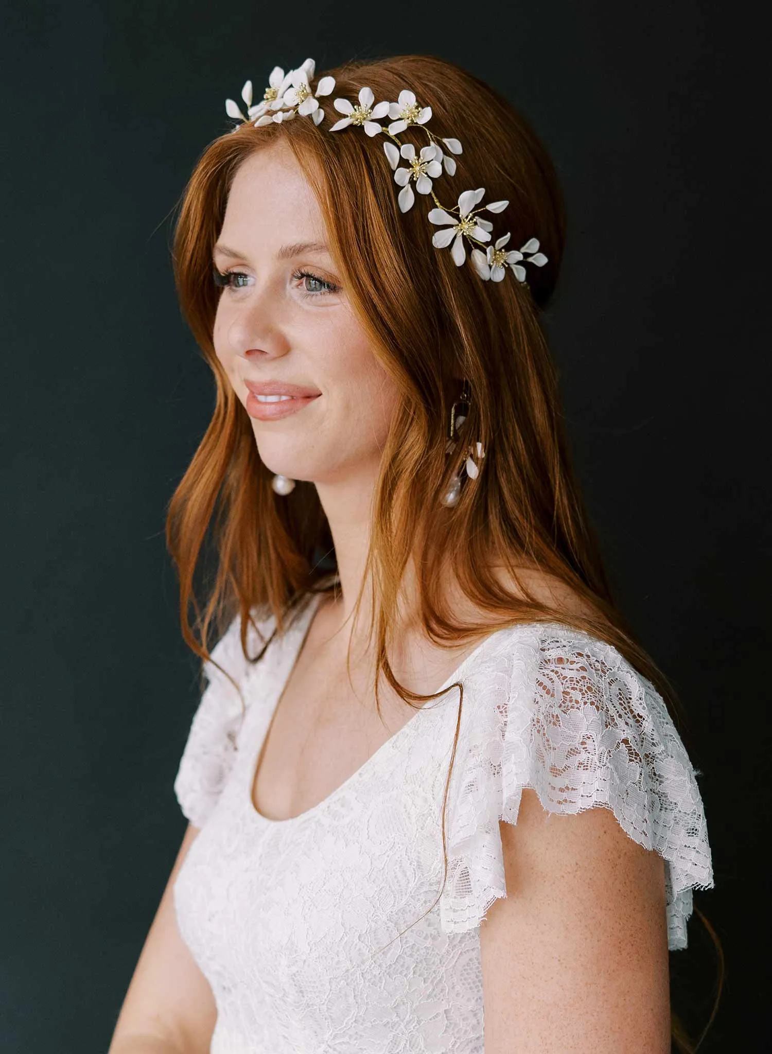 Blooming magnolia bridal hair vine - Style #2342
