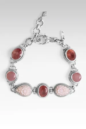 Blooms of Blessings Bracelet? in Pink Mother of Pearl, Strawberry Quartz & Ballet Blush Quartz