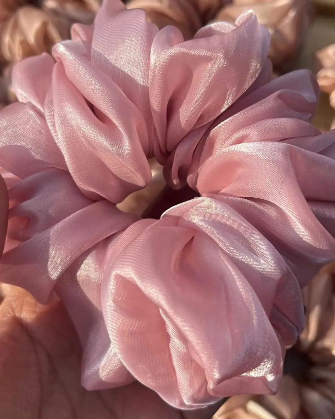 Blush Shimmer Pixie Scrunchie | Nish Hair X Threads by Dinckle
