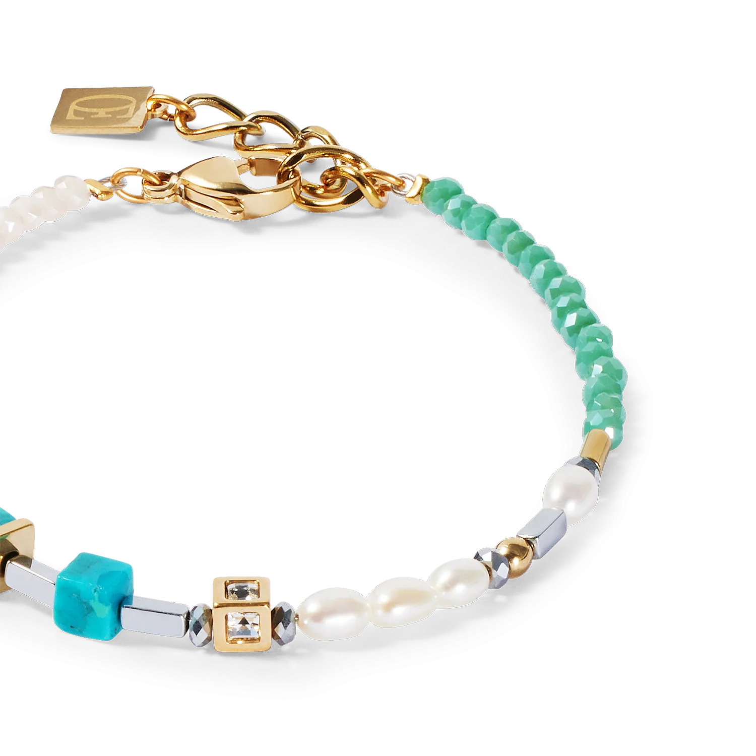 Bracelet Princess Fusion Pearls turquoise