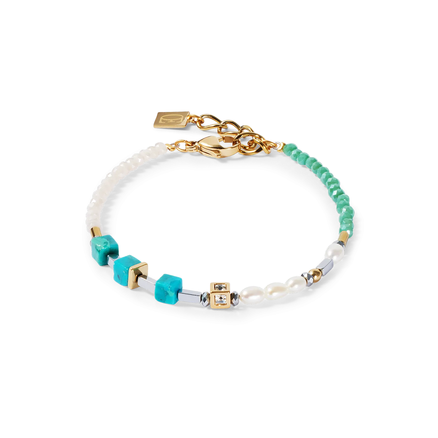 Bracelet Princess Fusion Pearls turquoise