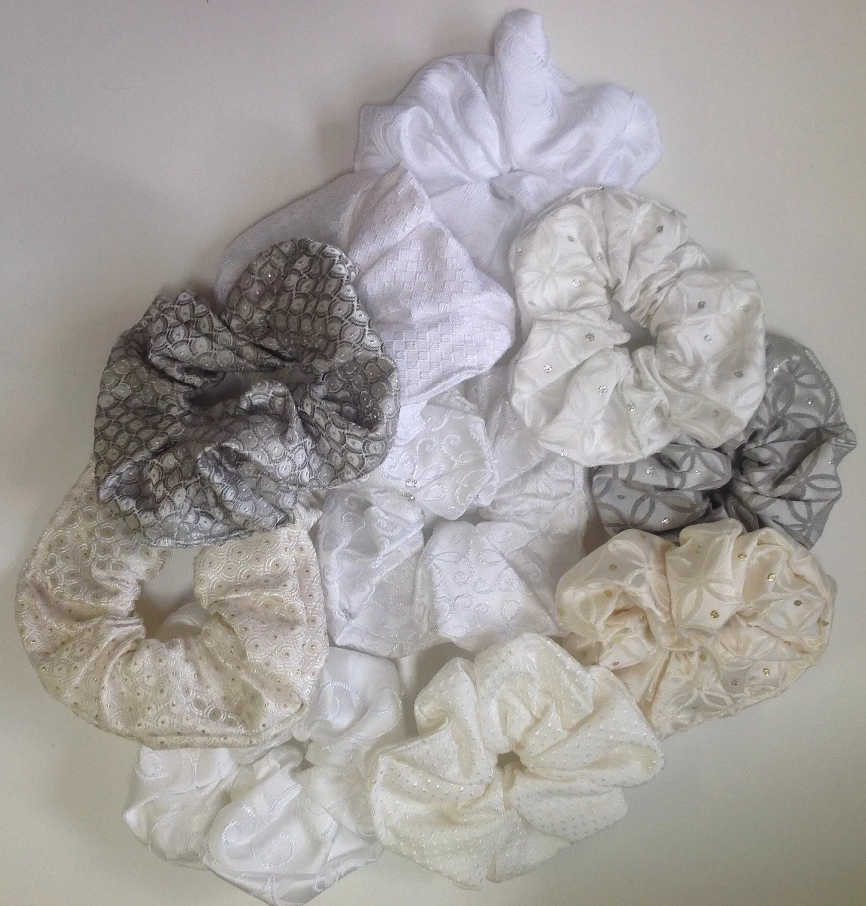 Brocade Scrunchies.  To match our Stocks
