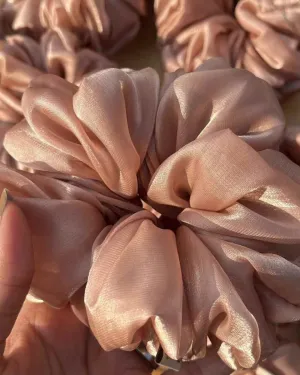 Brown Shimmer Pixie Scrunchie | Nish Hair X Threads by Dinckle