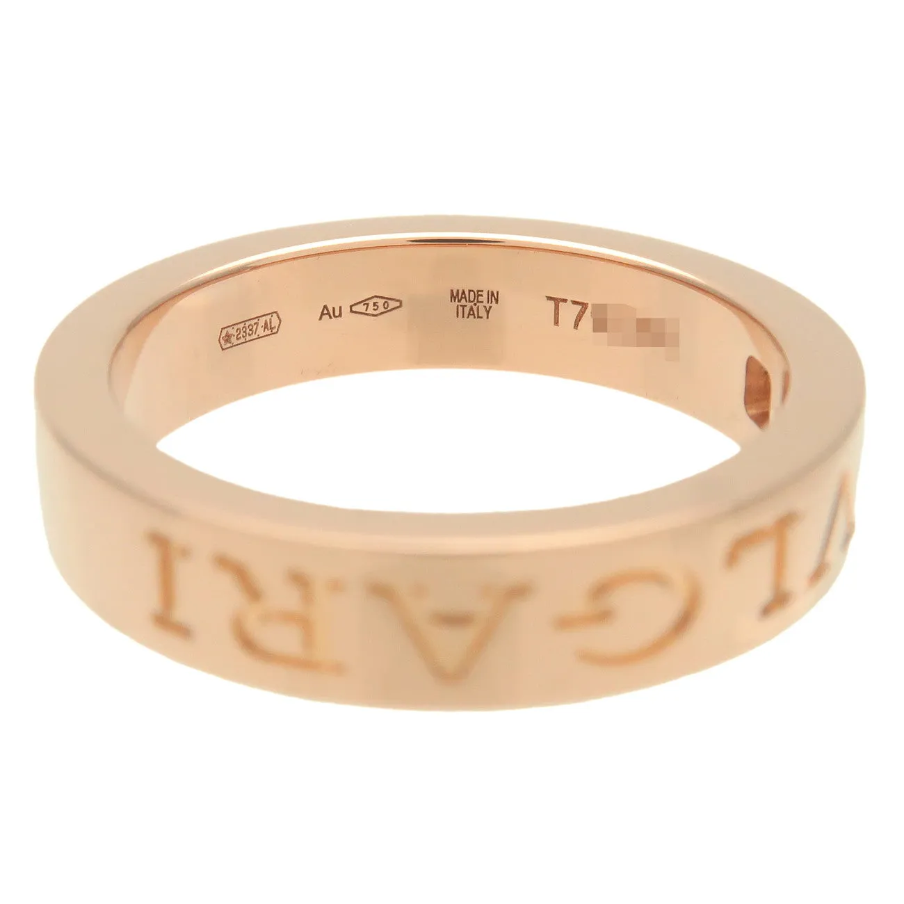 BVLGARI Double Logo 1P Diamond Ring 750PG RoseGold US5.5-6 EU50.5 Used
