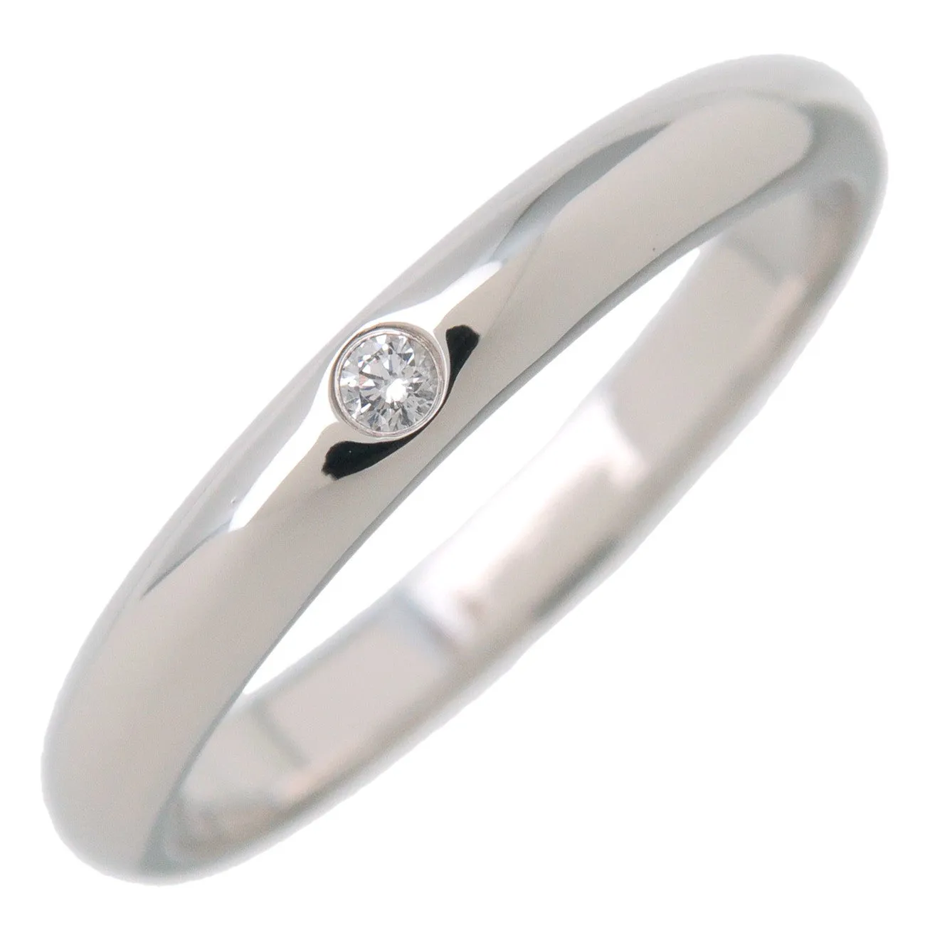 Cartier 1895 Wedding Ring 1P Diamond #49 PT950 Platinum US4.5-5 Used