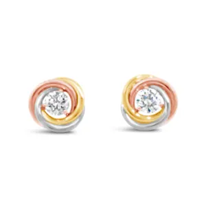 Cartier 18k Gold Trinity Studs Earrings