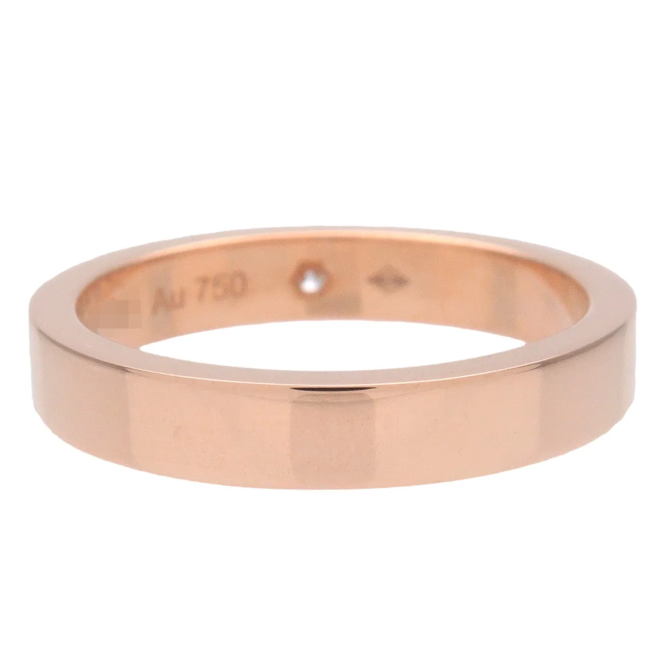 Cartier Engraved 1P Diamond Ring K18 750PG Rose Gold #47 US4-4.5 Used