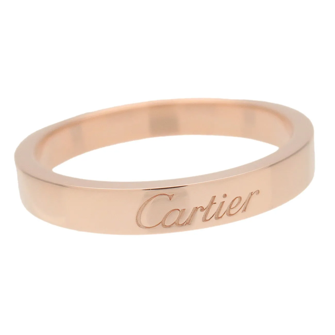Cartier Engraved Ring K18 750PG Rose Gold #54 US7 EU53.5 HK15 Used