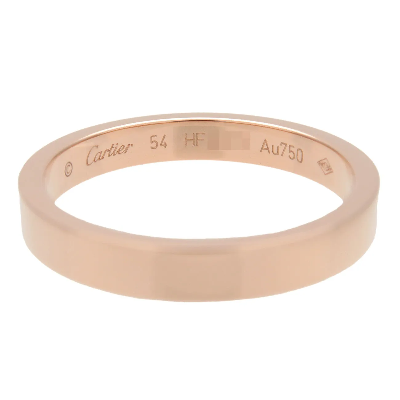Cartier Engraved Ring K18 750PG Rose Gold #54 US7 EU53.5 HK15 Used