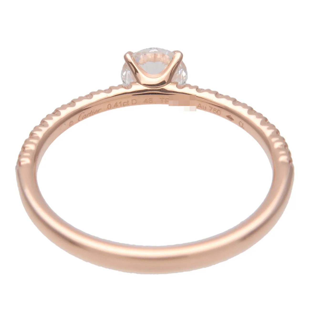 Cartier Etincelle Half Eternity 1P Diamond Ring 0.41ct K18PG US3.5 Used