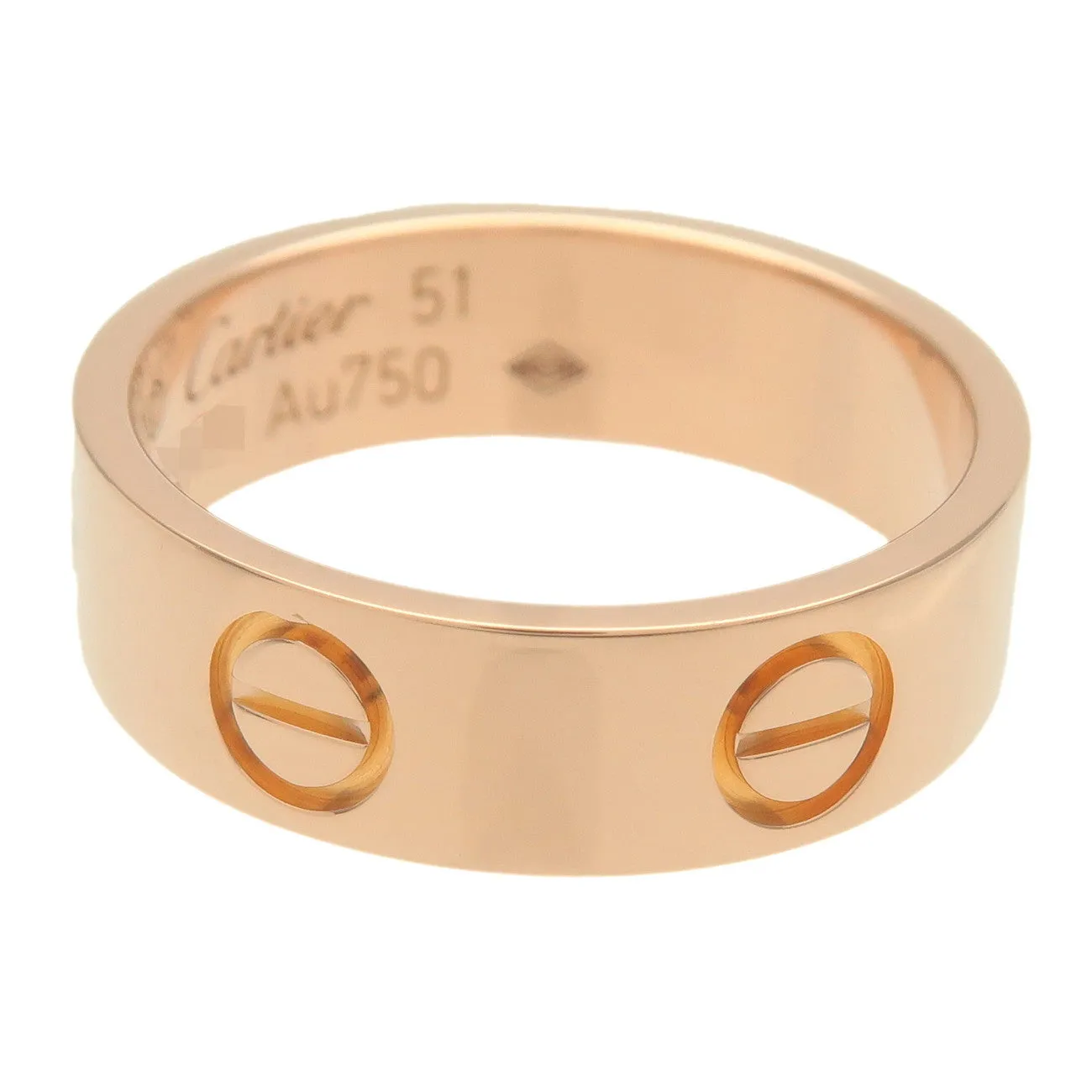 Cartier Love Ring K18PG 750PG Rose Gold #51 US5.5-6 UK51 HK12.5-13 Used