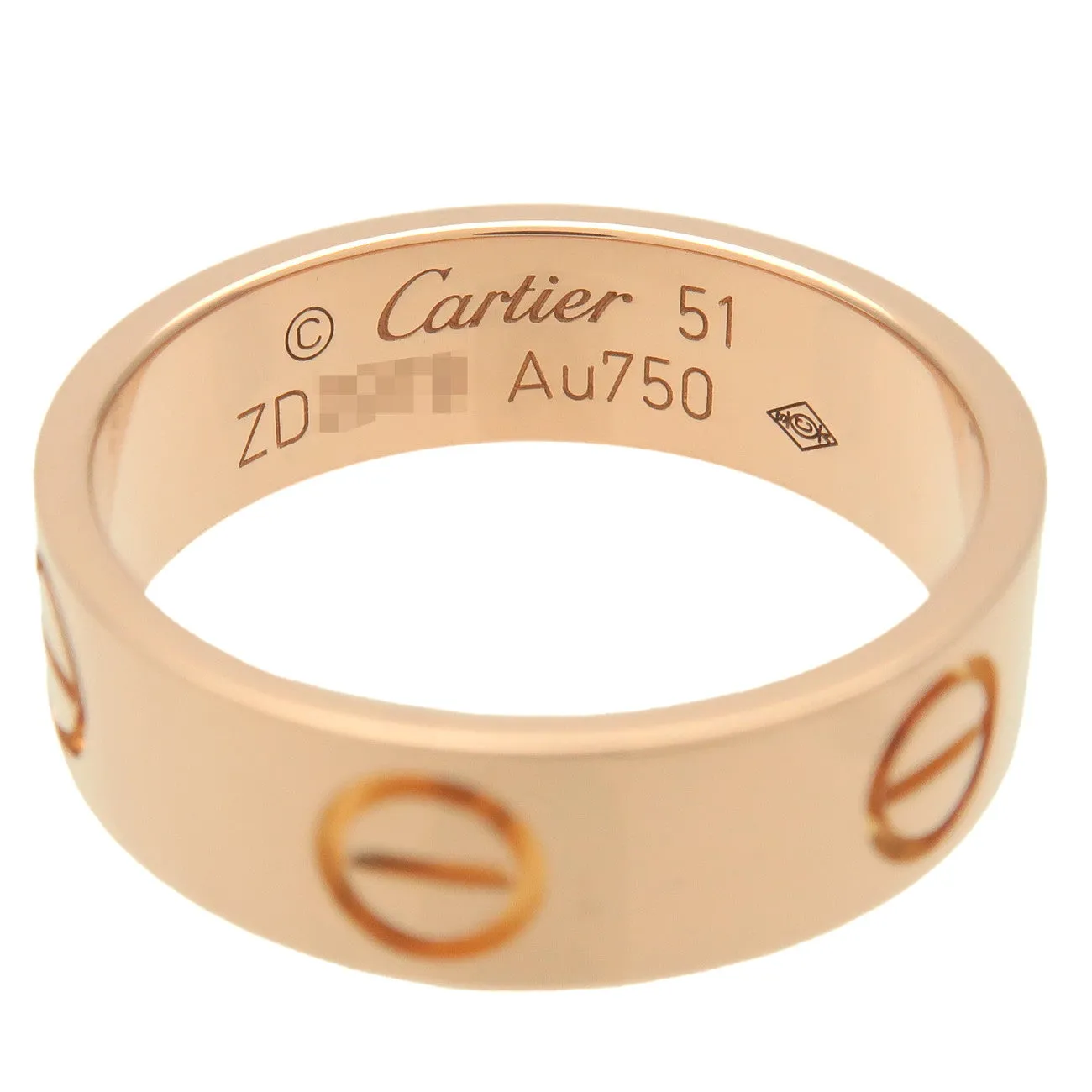 Cartier Love Ring K18PG 750PG Rose Gold #51 US5.5-6 UK51 HK12.5-13 Used
