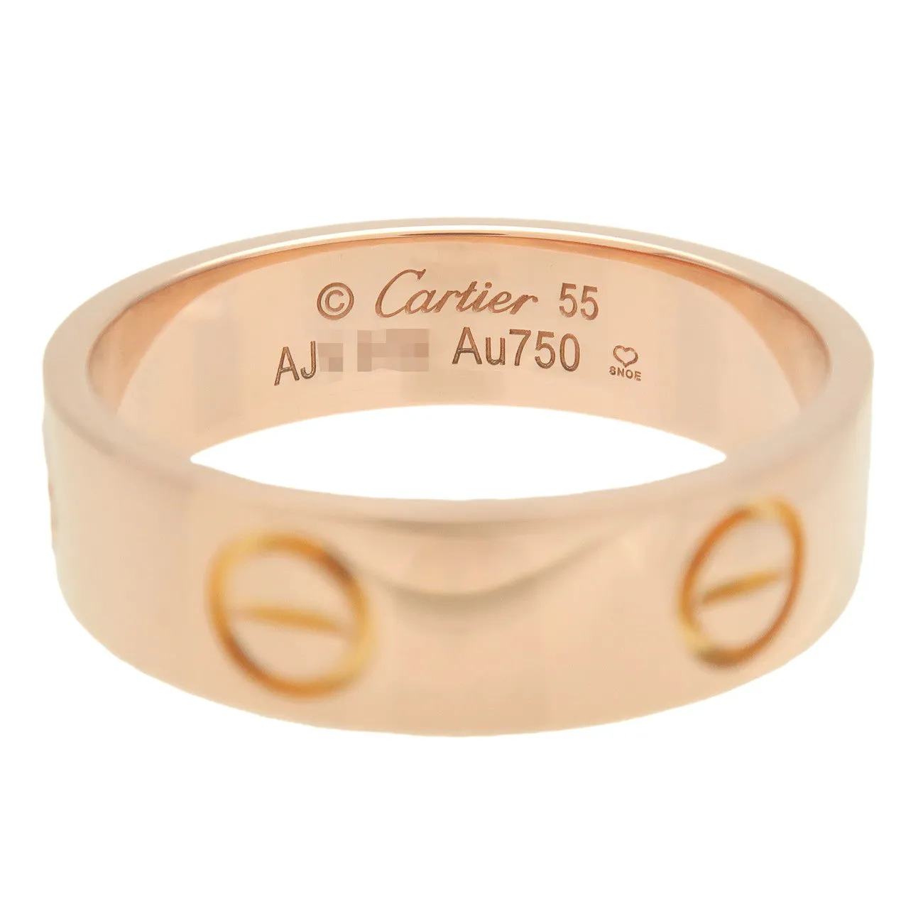 Cartier Love Ring K18PG 750PG Rose Gold #55 US7.5 EU55 HK16.5 Used