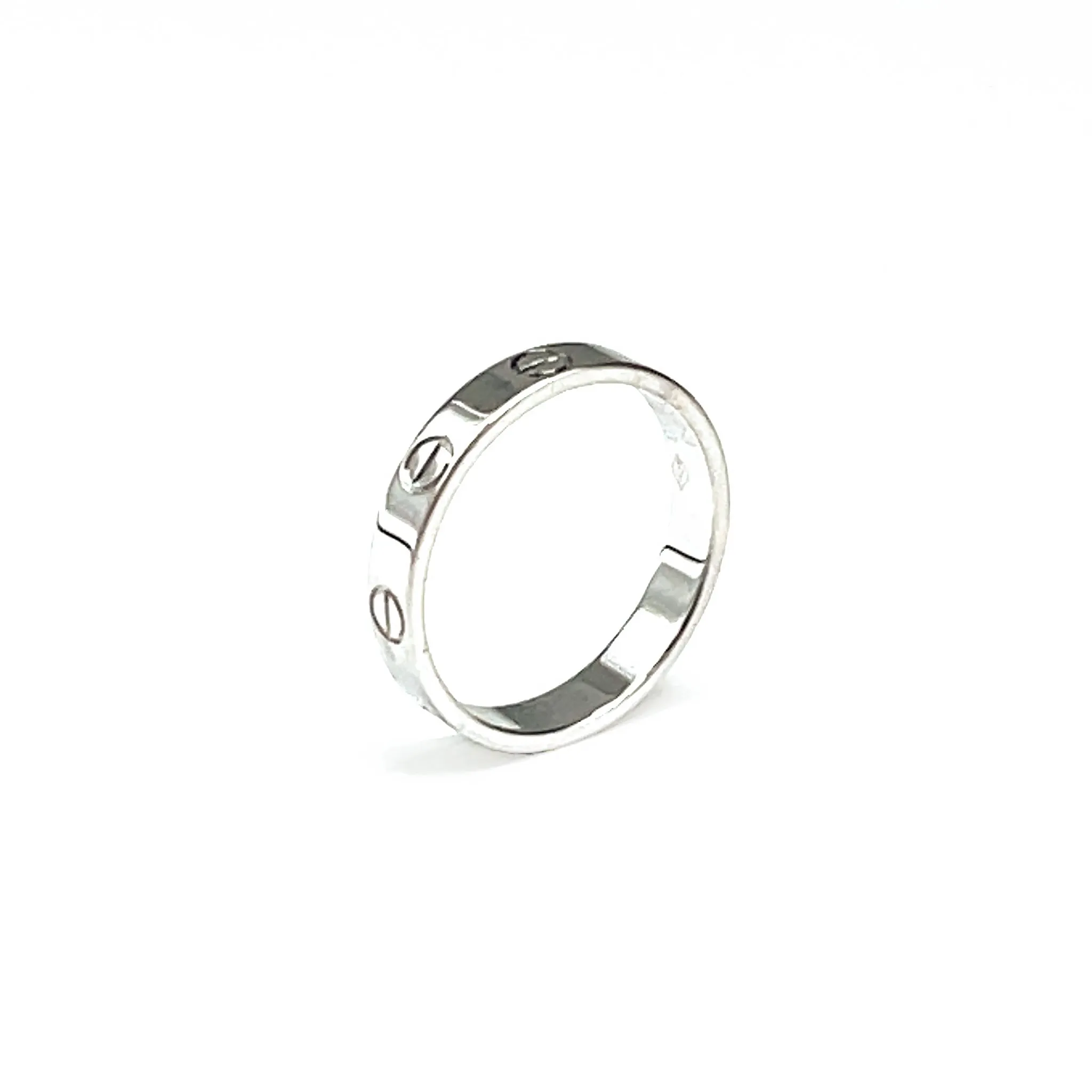 Cartier Love Wedding Band - 18 kt White Gold Ring Size EU 53
