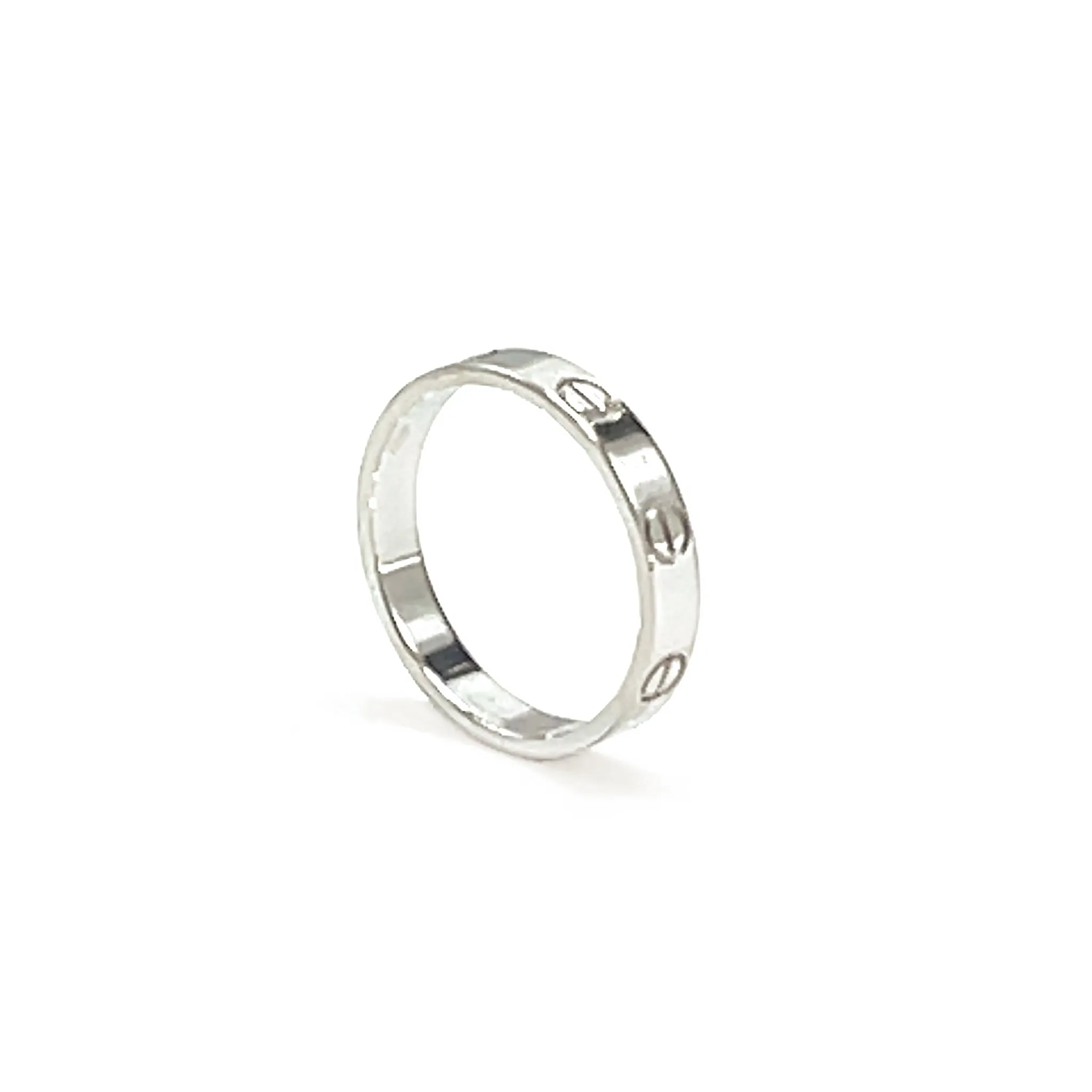 Cartier Love Wedding Band - 18 kt White Gold Ring Size EU 53