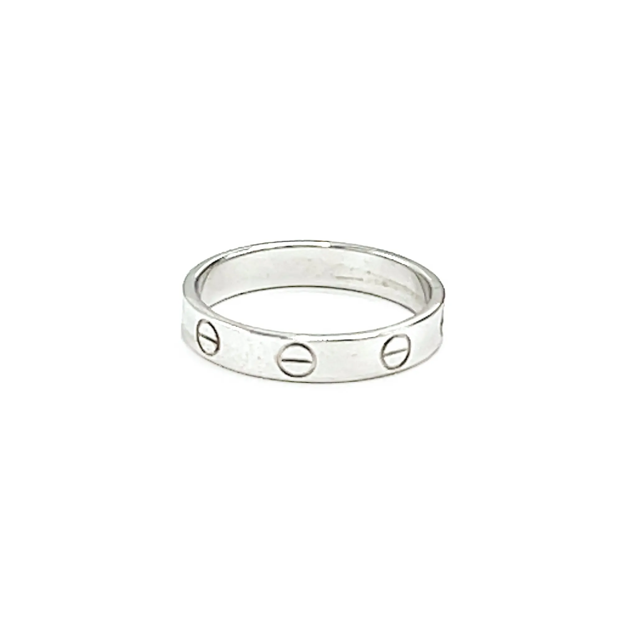 Cartier Love Wedding Band - 18 kt White Gold Ring Size EU 53