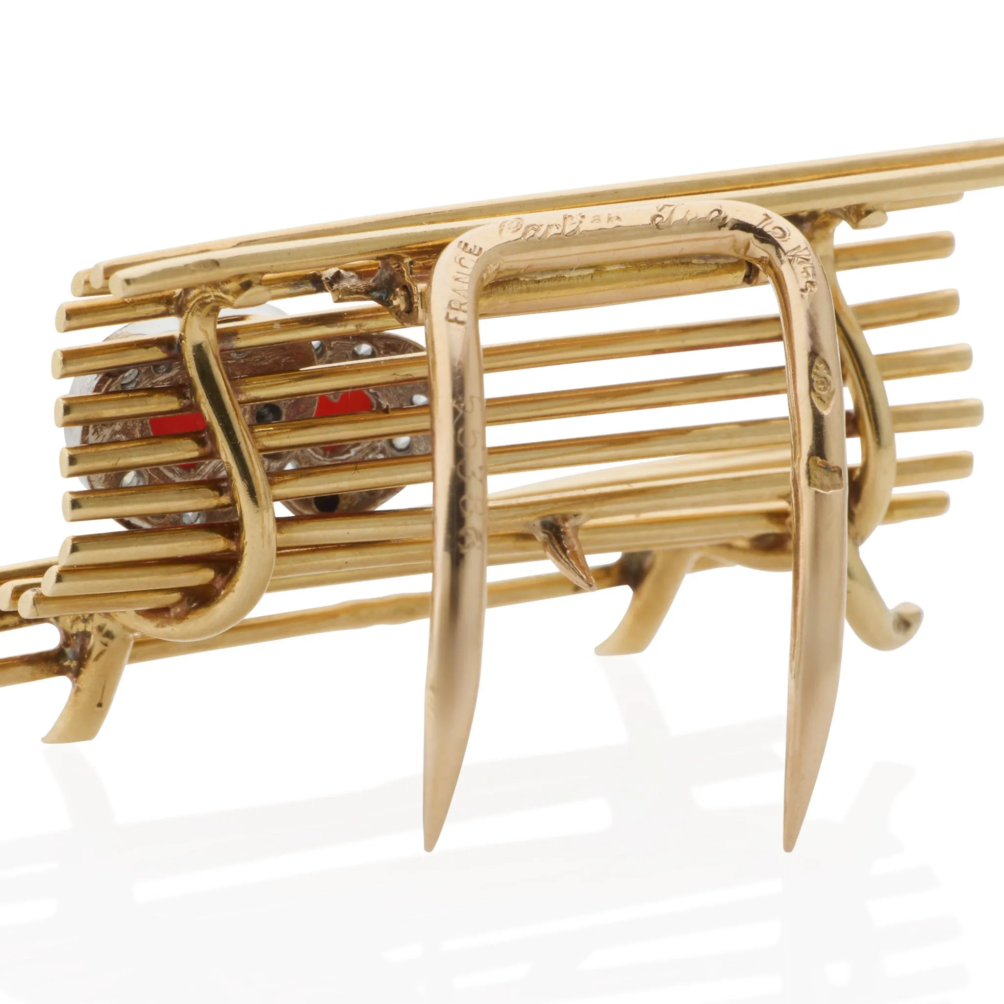 Cartier Lovers on a Bench Clip Brooch