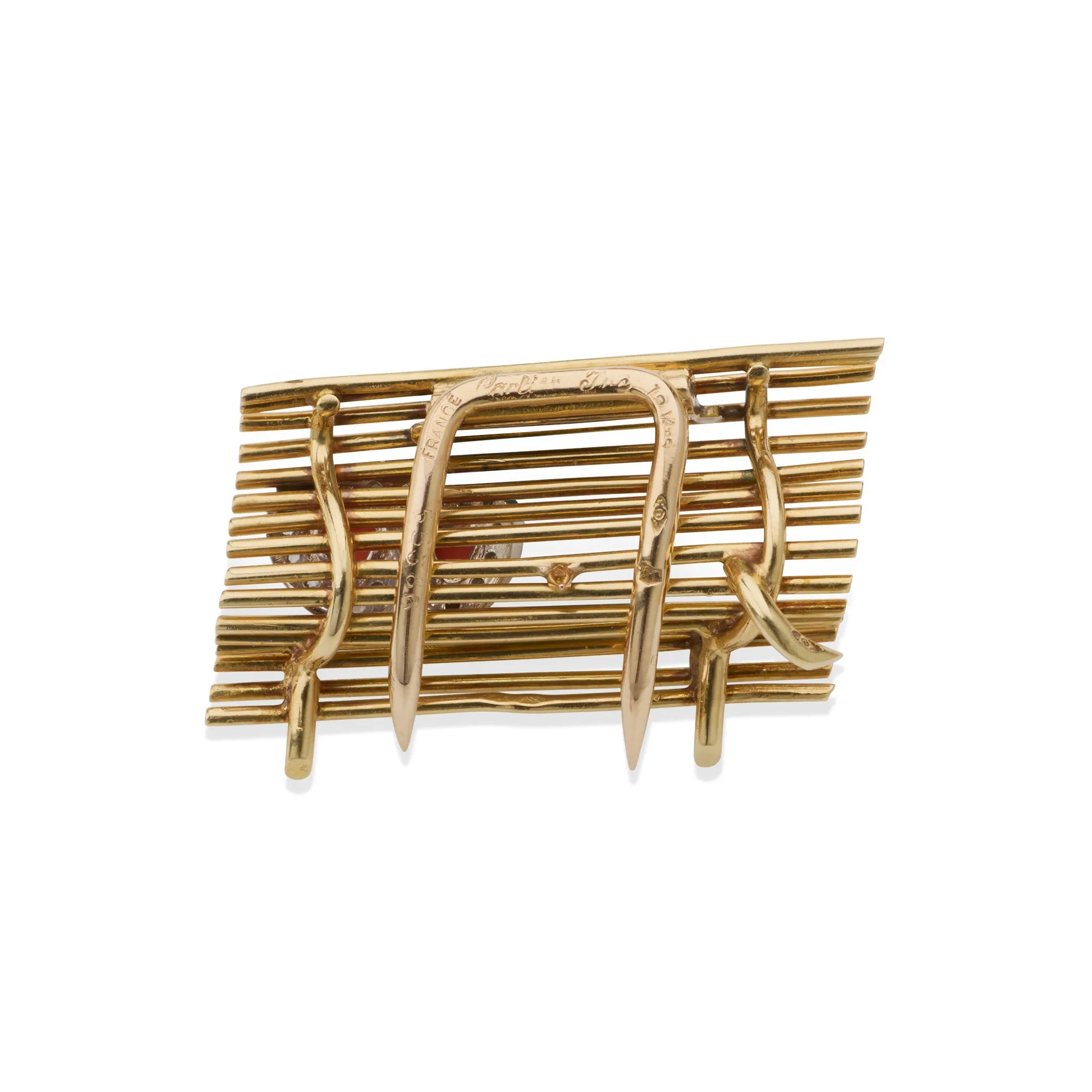 Cartier Lovers on a Bench Clip Brooch