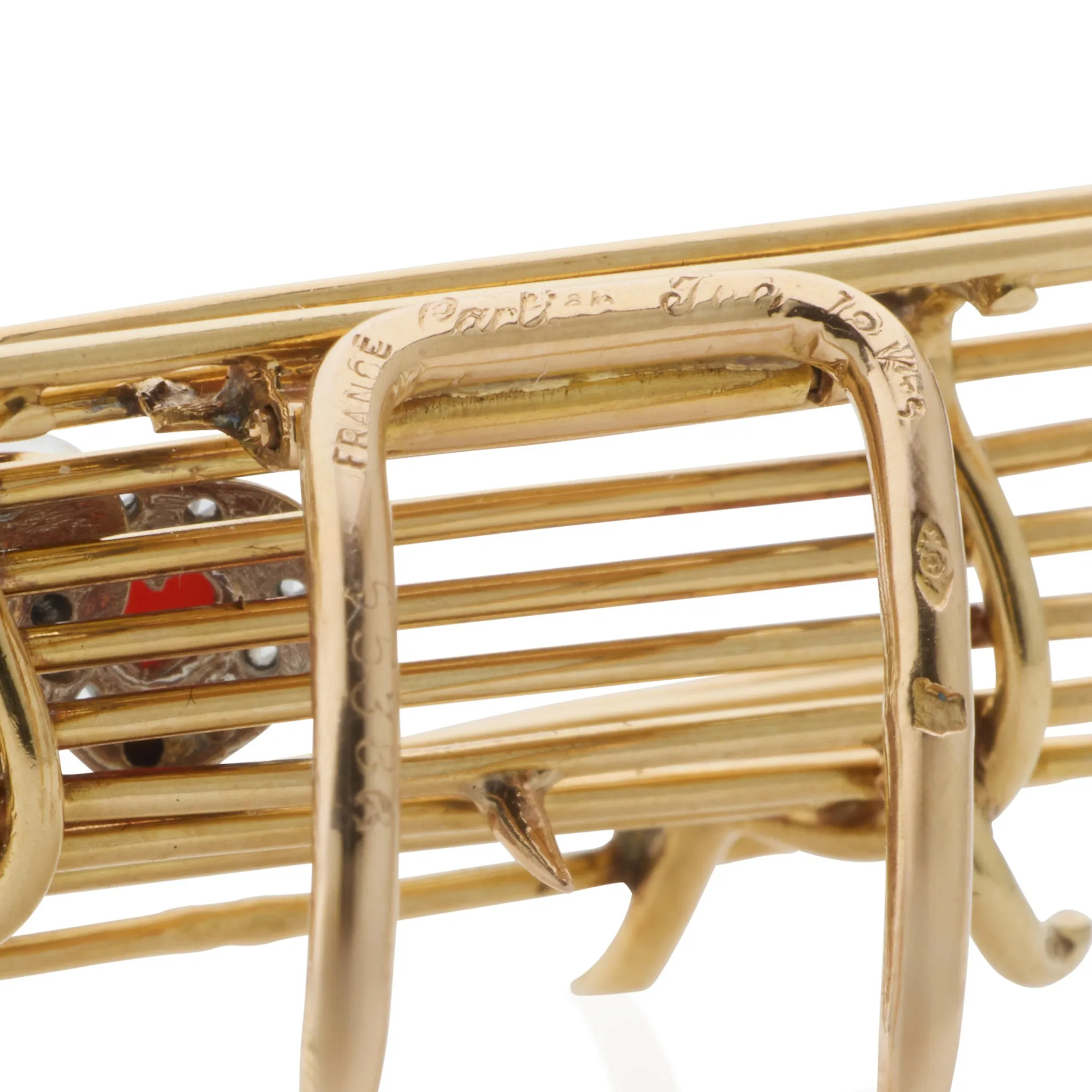 Cartier Lovers on a Bench Clip Brooch