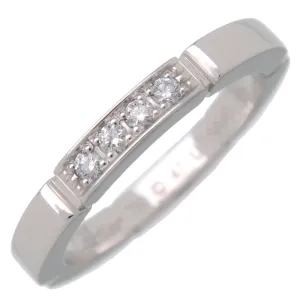 Cartier Maillon Panthere 4P Diamond Ring K18 750WG #47 US#4 Used