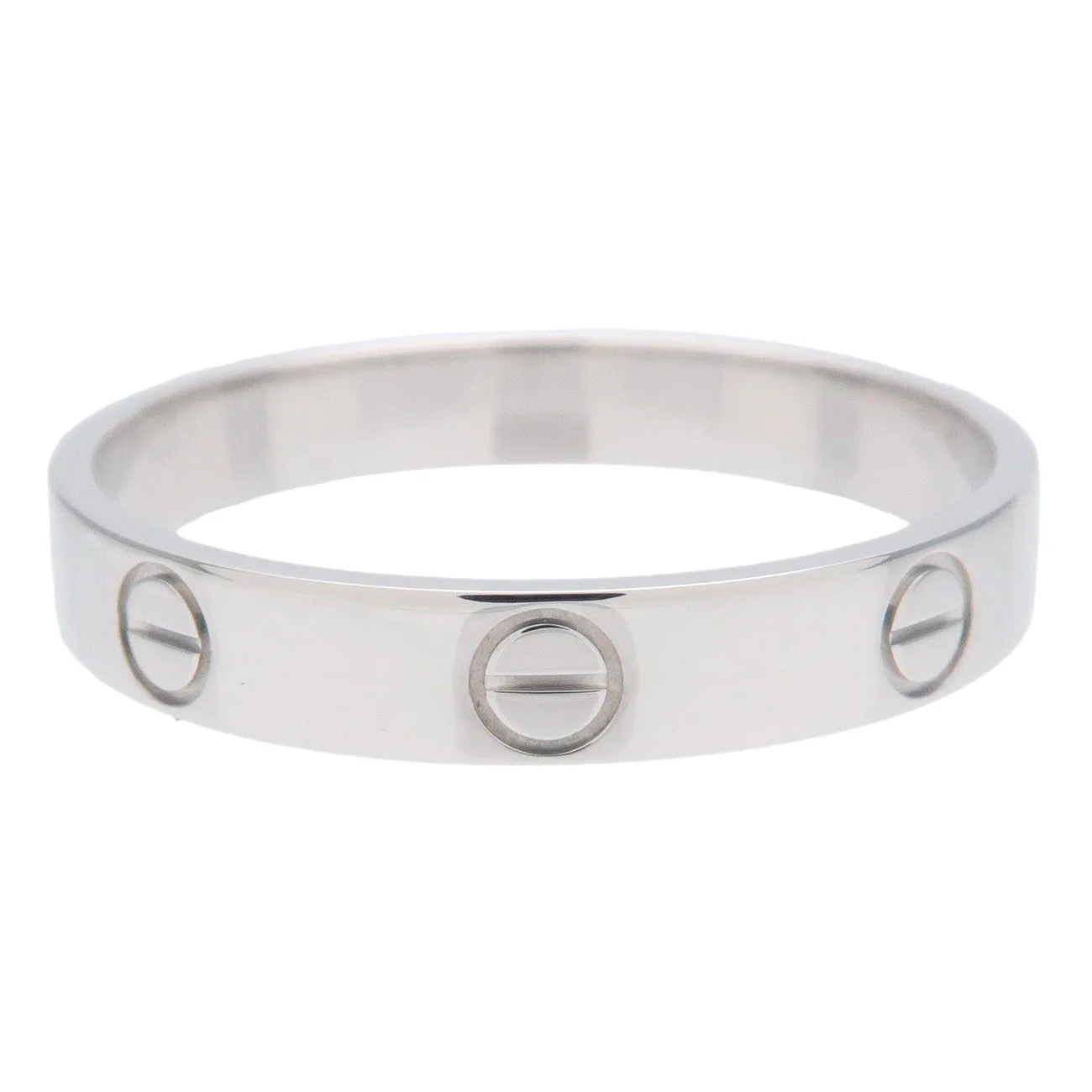 Cartier Mini Love Ring #60 K18WG White Gold US9-9.5 EU59.5 HK20.5 Used