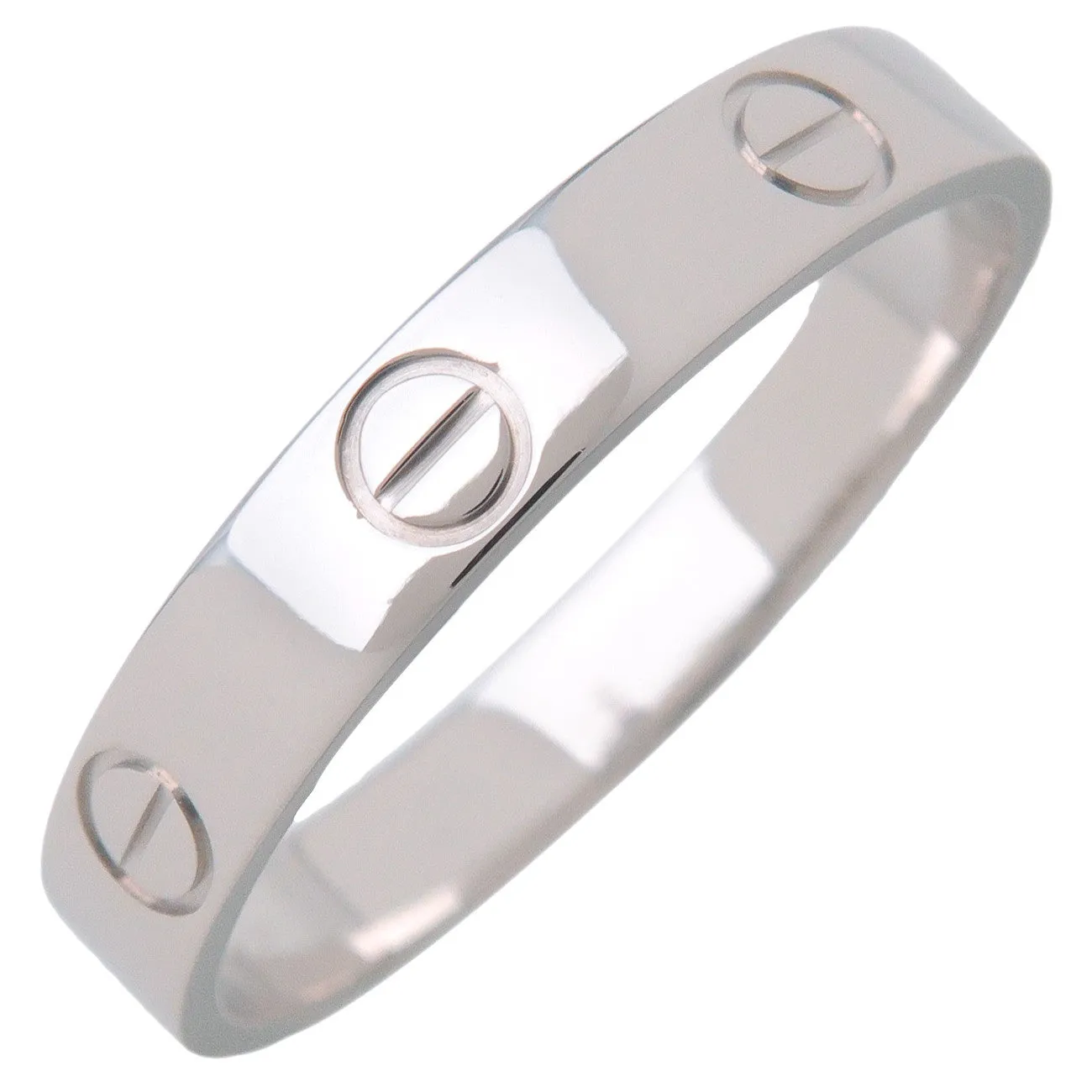 Cartier Mini Love Ring #60 K18WG White Gold US9-9.5 EU59.5 HK20.5 Used