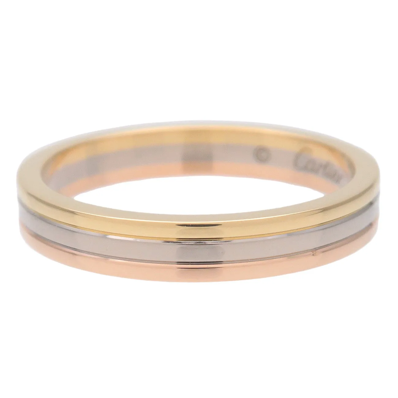 Cartier Vandome Three Color Ring K18 750YG/WG/PG #57 US8-8.5 Used