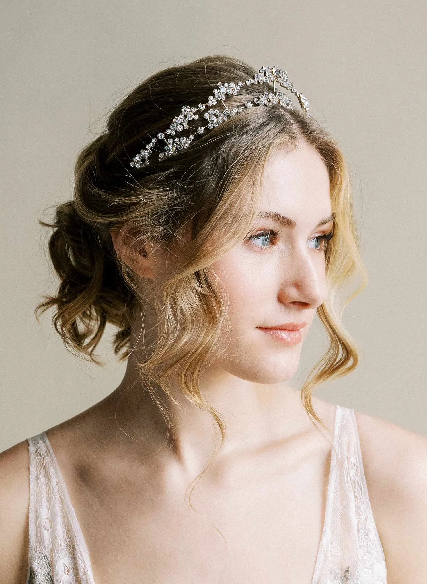 Champagne bubbles bridal tiara - Style #2508