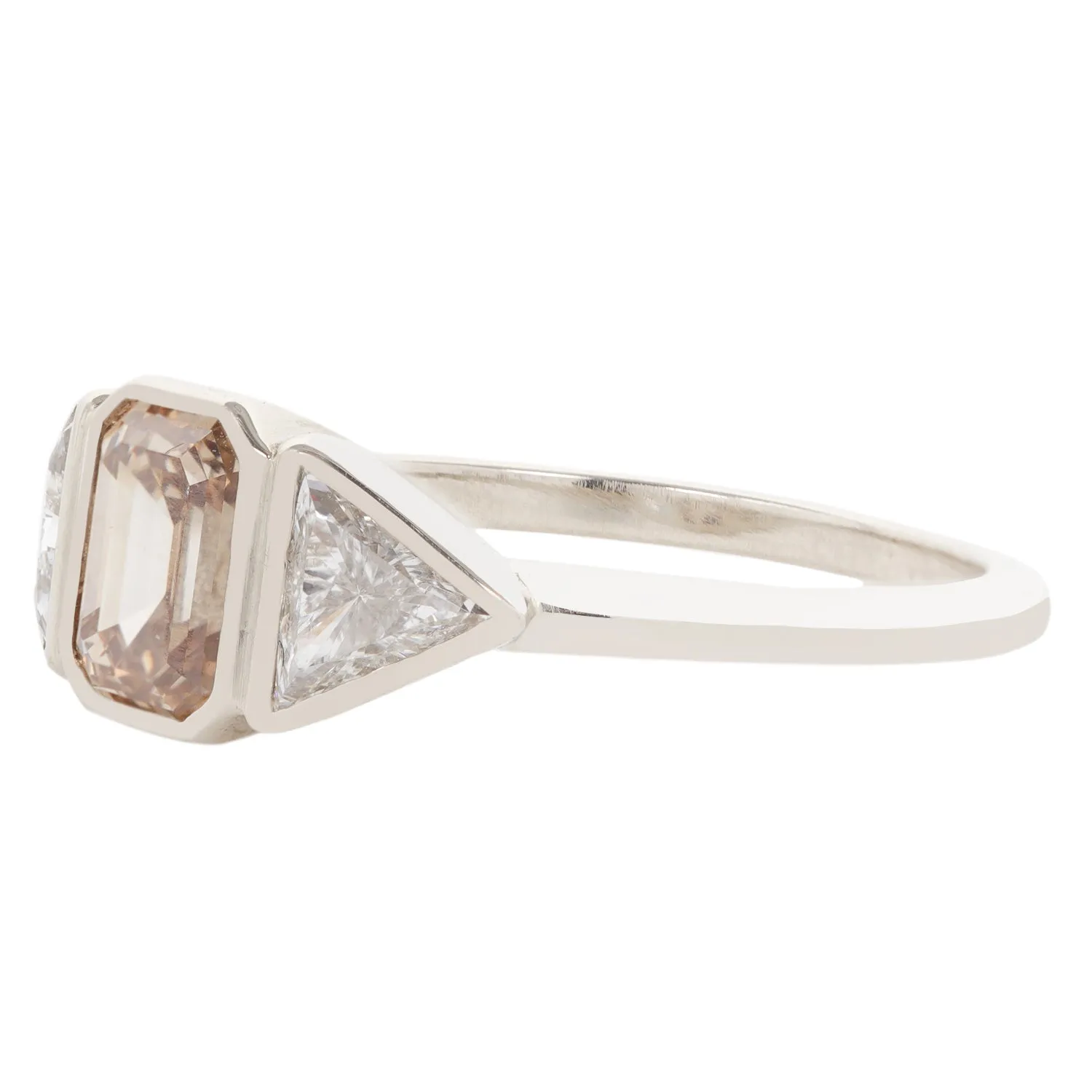 Champagne Trio Diamond Ring