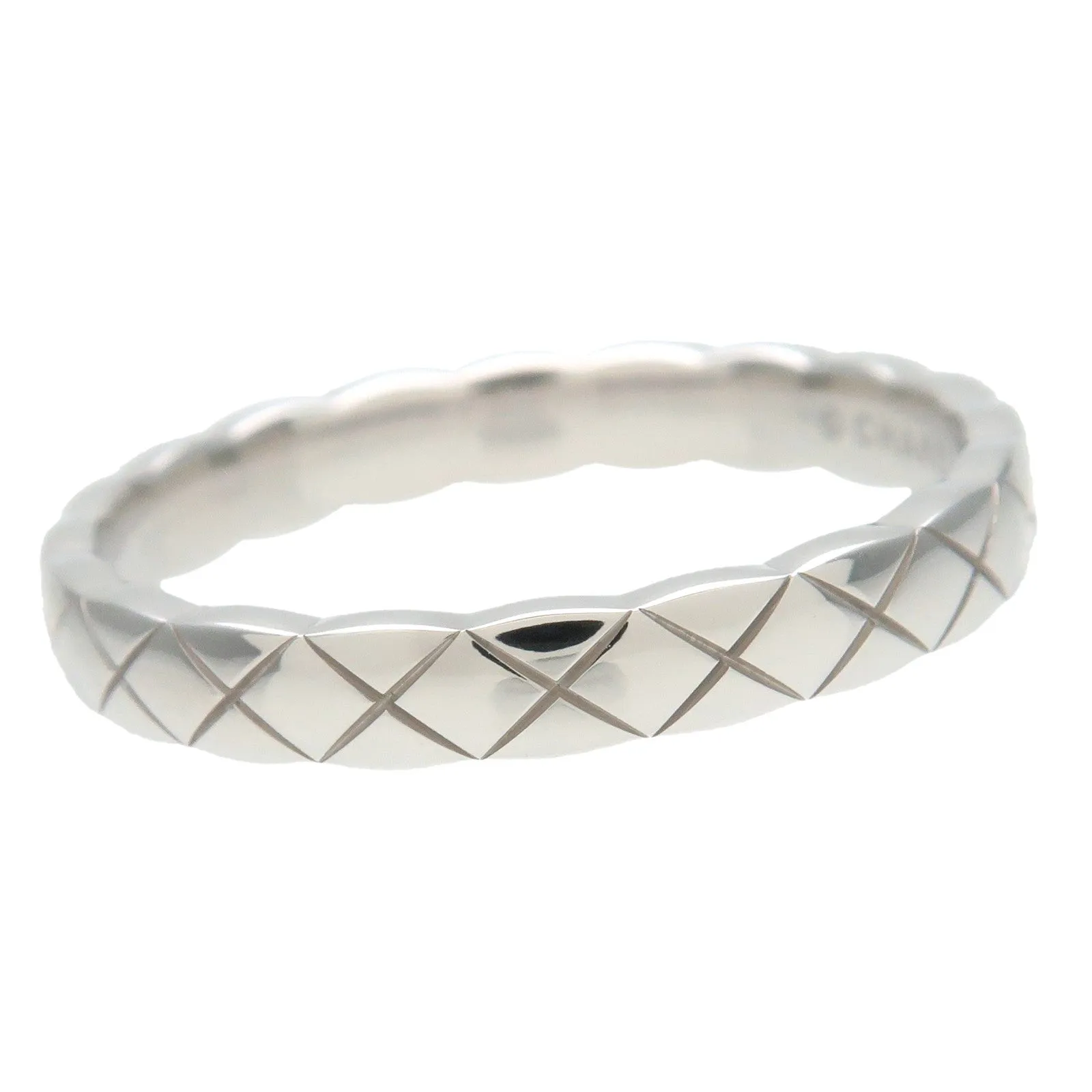 CHANEL COCO Crush Ring Mini K18WG 750WG #58 US8-8.5 J1179358 Used