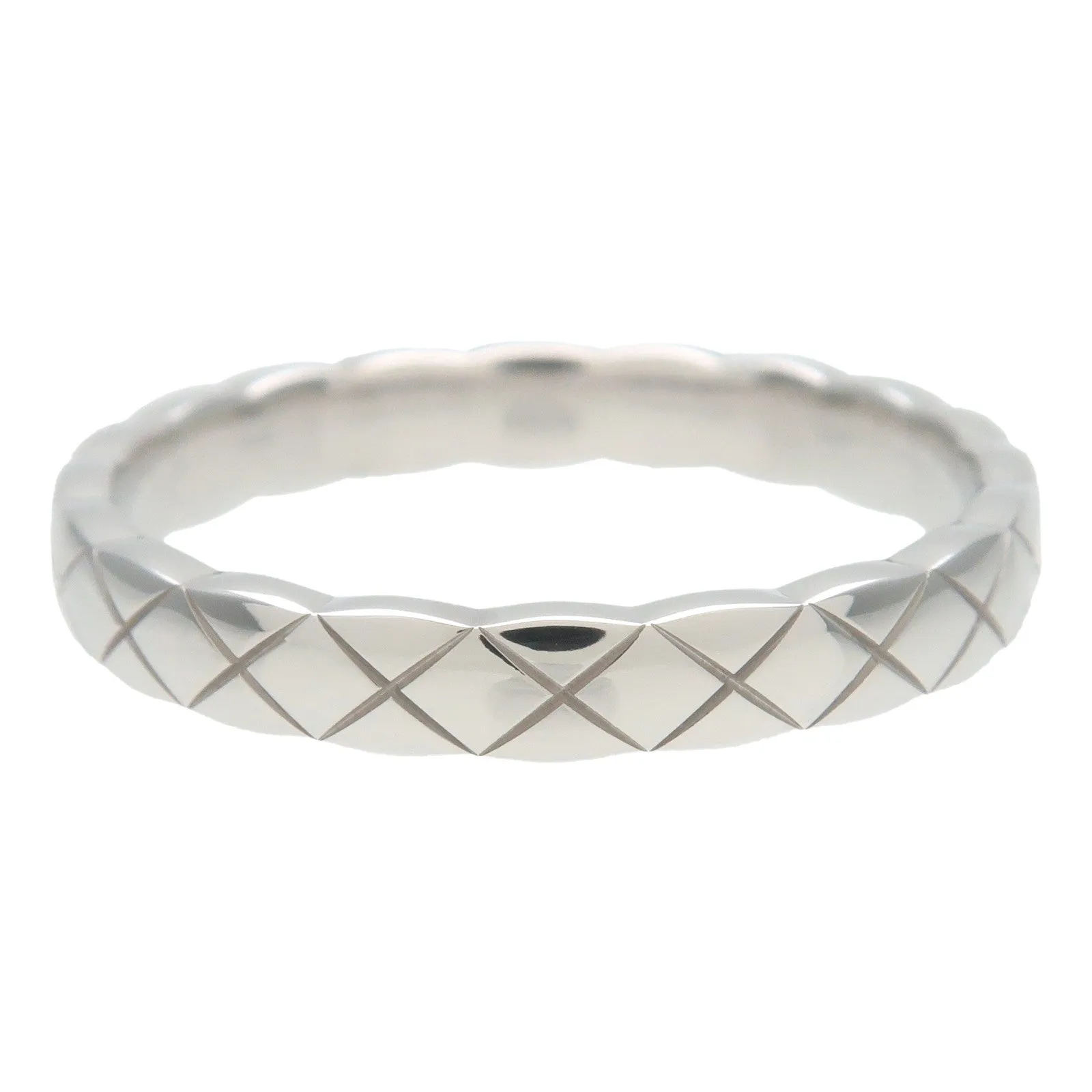 CHANEL COCO Crush Ring Mini K18WG 750WG #58 US8-8.5 J1179358 Used
