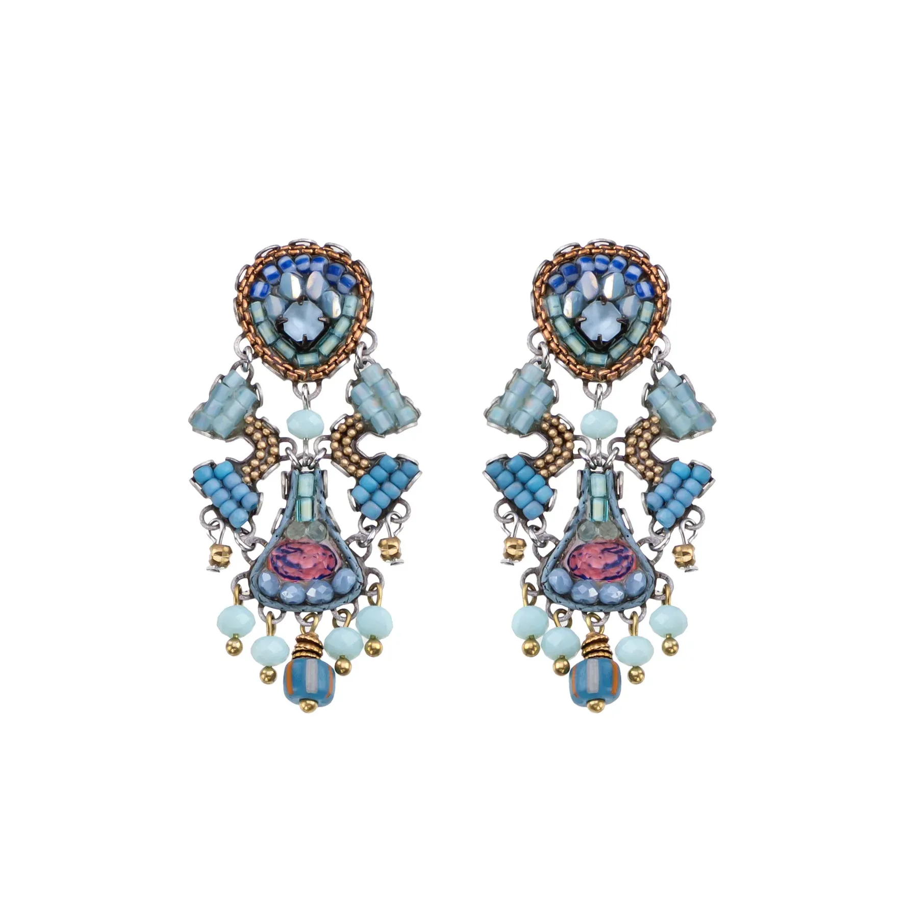 Chic Earrings Blue Bird Set, Crow