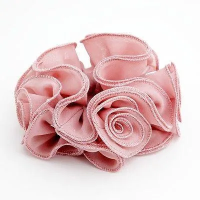 Chiffon Flower Scrunchie