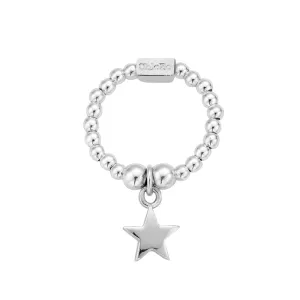 ChloBo Sterling Silver Mini Star Stretch Ring