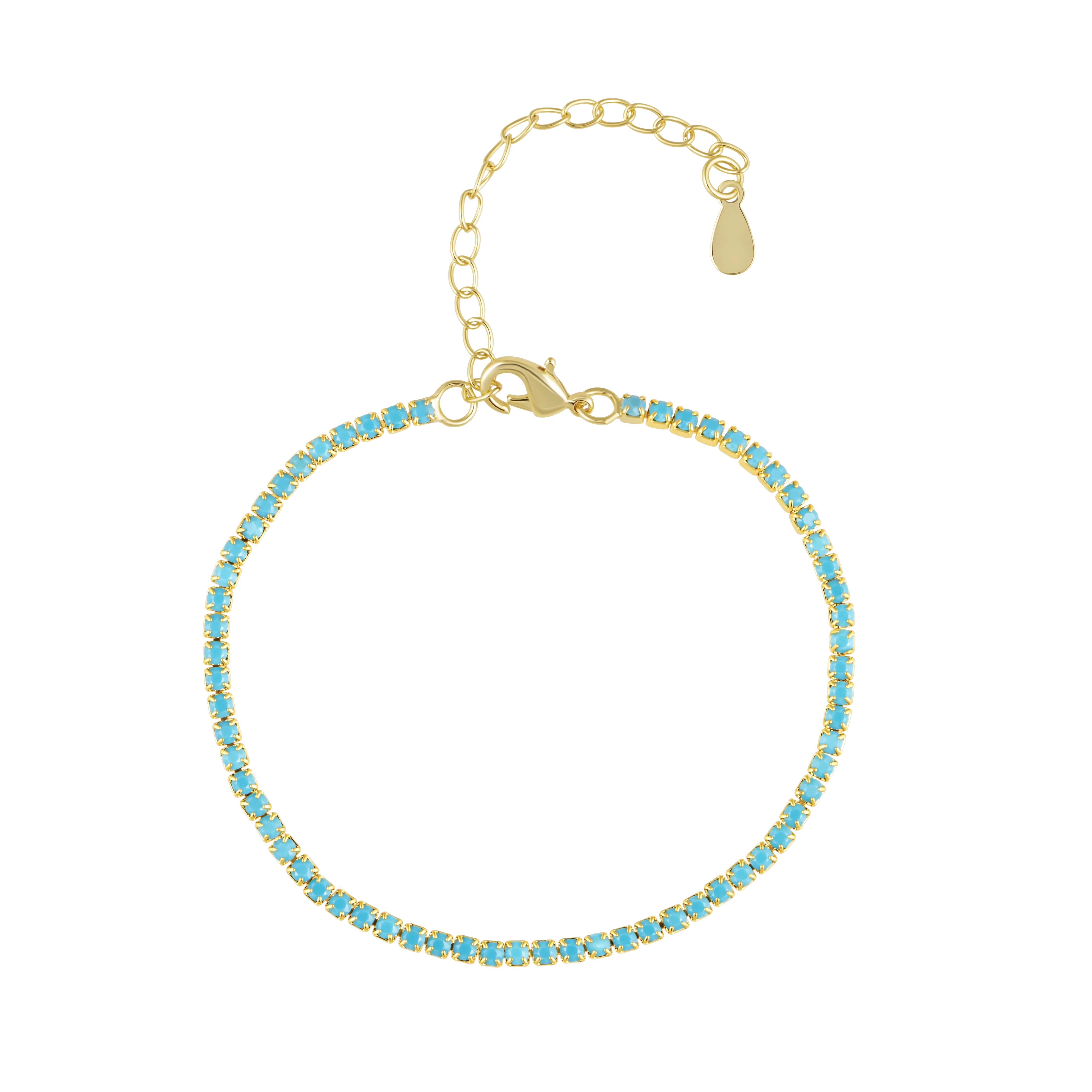 Chloe Tennis Bracelet Turquoise