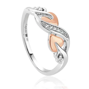 Clogau Tree of Life Sterling Silver White Topaz Vine Ring D