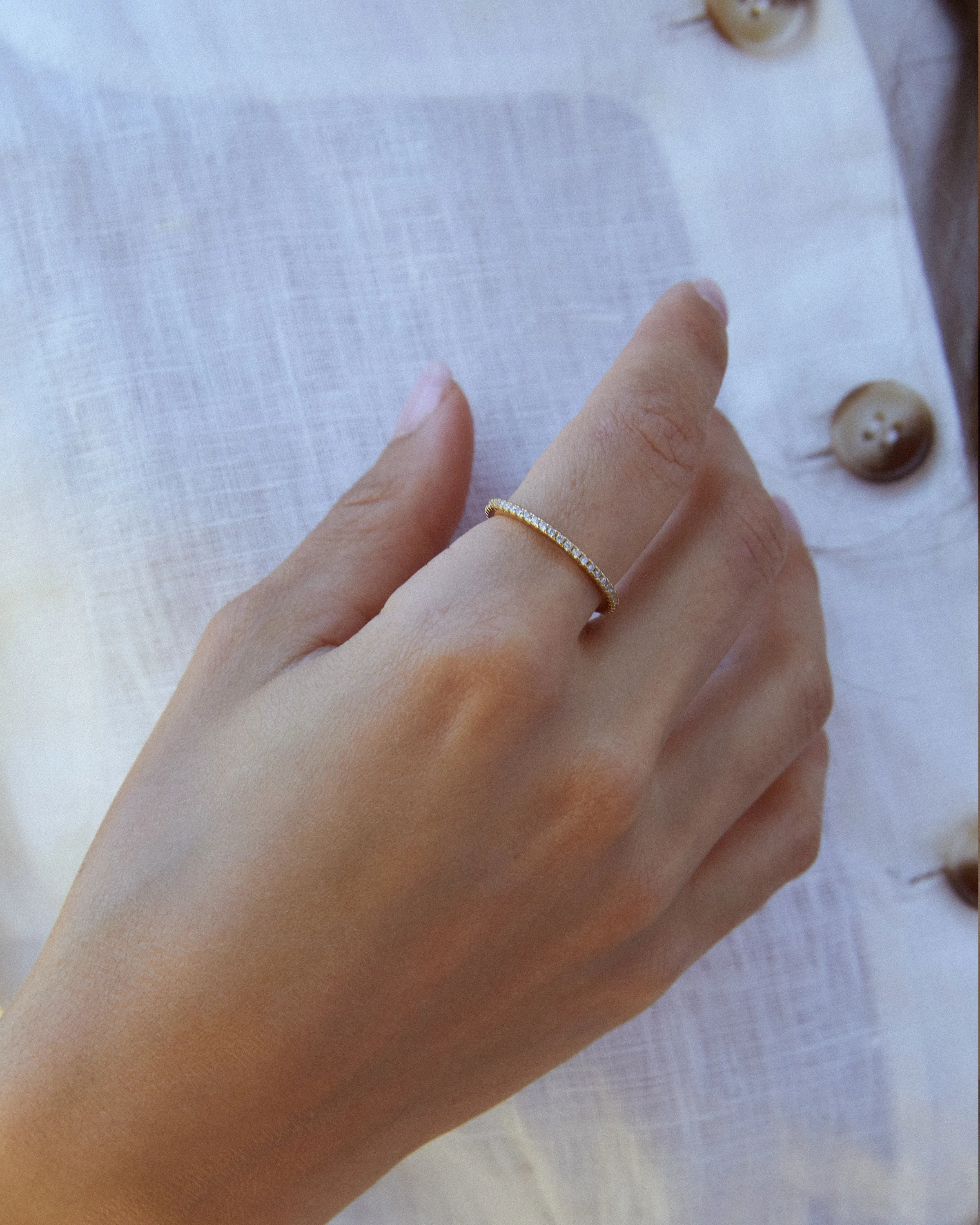 Crystal Pav?? Ring