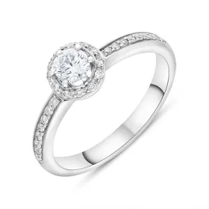 Damiani Minou Platinum 0.41ct Diamond Round Cut Pave Ring