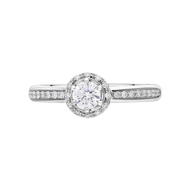 Damiani Minou Platinum 0.41ct Diamond Round Cut Pave Ring