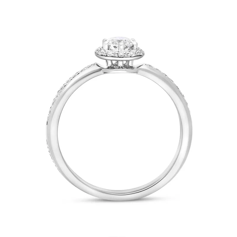 Damiani Minou Platinum 0.41ct Diamond Round Cut Pave Ring