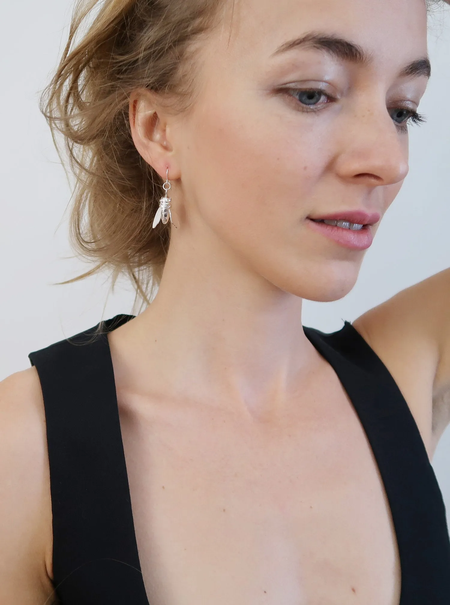 Dangling Bee Earrings