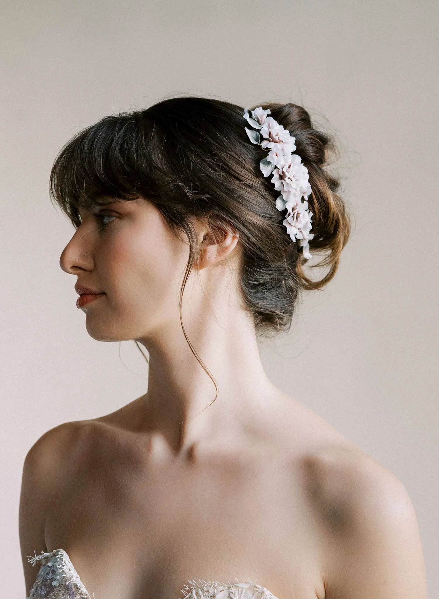 Decadent triple peony hair comb - Style #2558