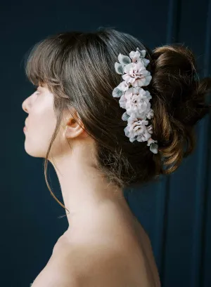 Decadent triple peony hair comb - Style #2558