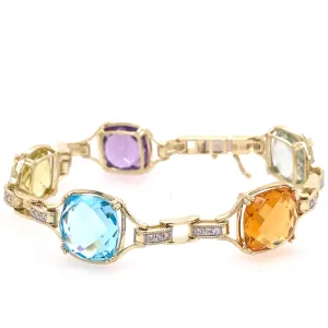 Diamond and Mixed-Stone Bracelet