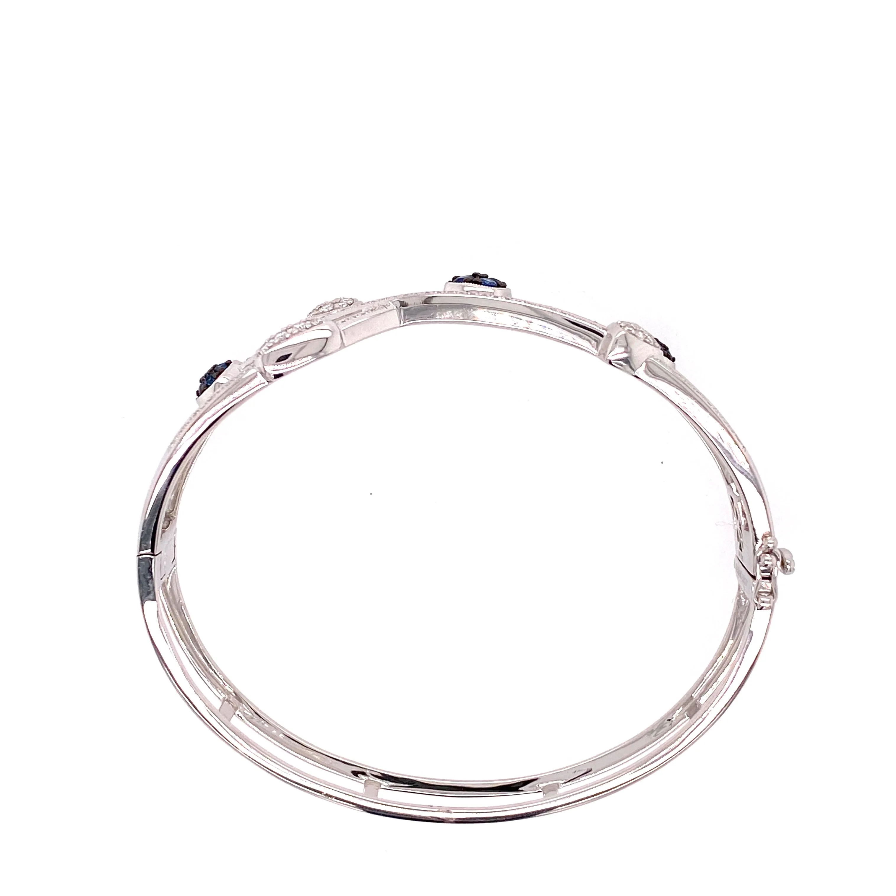 diamond and sapphire bangle bracelet