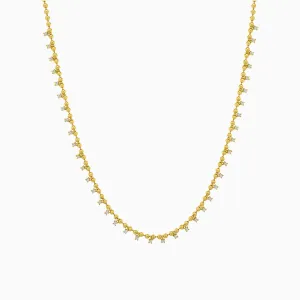 Diamond Drop Bead Necklace