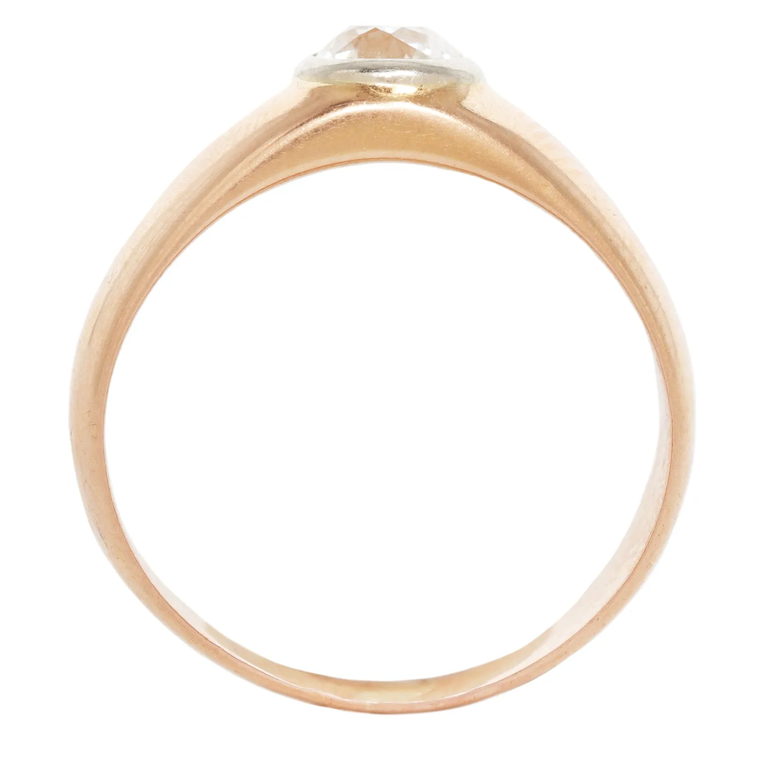 Diamond Temple Solitaire Ring