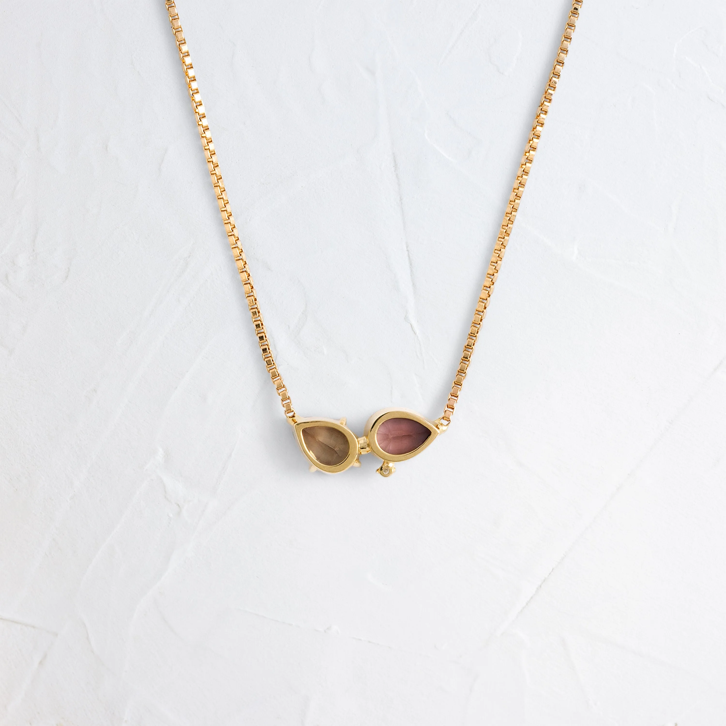 Divide Necklace in Warm Sapphire